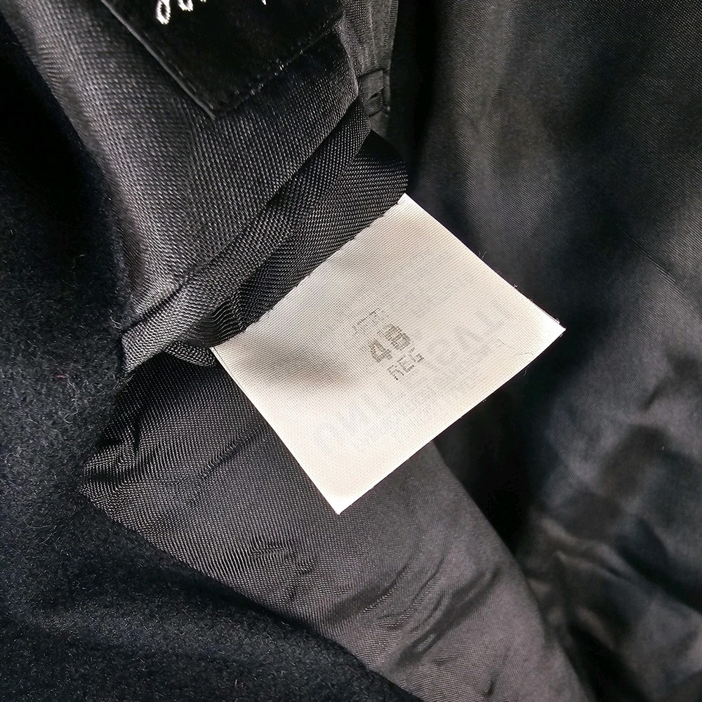 Pronto Uomo Sport Coat Men's 48R 100% Cashmere Flannel Black Blazer Jacket - Picture 10 of 13